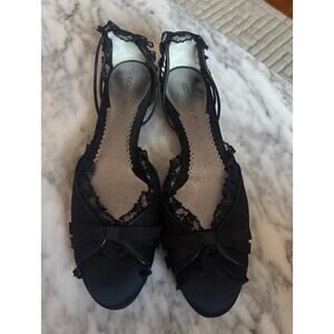 Giorgio Armani Black Patent Bow Smoking Suede Shoes